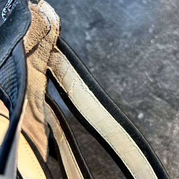 Zara Womens Black Satin Strap Zip Up Open‎ Toe Shoes Stiletto Heels SZ 39, 8.5 - Picture 15 of 15